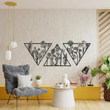 Modern Triangle Metal Wall Decor - Stylish Geometric Wall Art - The Linen House