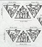 Modern Triangle Metal Wall Decor - Stylish Geometric Wall Art - The Linen House