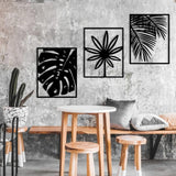MONSTERA Metal Wall Art, Metal Wall Decor (pack of 3) - The Linen House