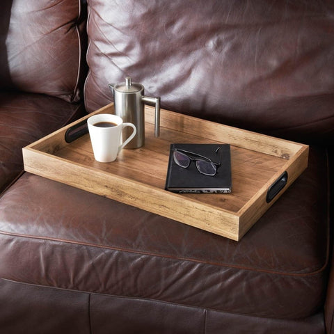 Multi - functional Living Room Black Iron Foldable Tray Table - The Linen House