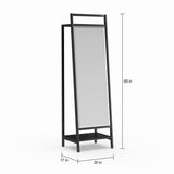 Multi - functional Mirror Stand with Hidden Coat and Shoe RacK - The Linen House