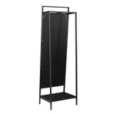 Multi - functional Mirror Stand with Hidden Coat and Shoe RacK - The Linen House