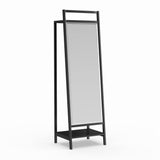 Multi - functional Mirror Stand with Hidden Coat and Shoe RacK - The Linen House