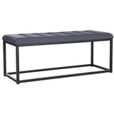 Navy Upholstered Bench - The Linen House