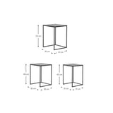 Nesting Metal Side Table Set 3 - Piece - The Linen House