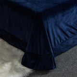 New Luxury Blue Embroidered Velvet Duvet - The Linen House