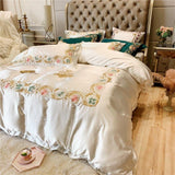 New Luxury White Embroidery Bedding Set - The Linen House
