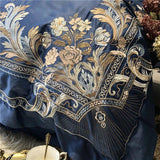 New Royal Blue Exquisite Embroidery Duvet Set - The Linen House