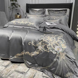 New Royal Gold Embroidery Duvet Set - The Linen House