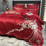 New Royal Gold Embroidery Duvet Set - The Linen House