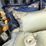 New Royal Pistachio Exquisite Embroidery Duvet Set - The Linen House