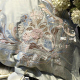 New Royal Pistachio Exquisite Embroidery Duvet Set - The Linen House