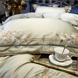 New Royal Pistachio Exquisite Embroidery Duvet Set - The Linen House