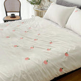 Peach Embroidered Duvet Cover Set - The Linen House