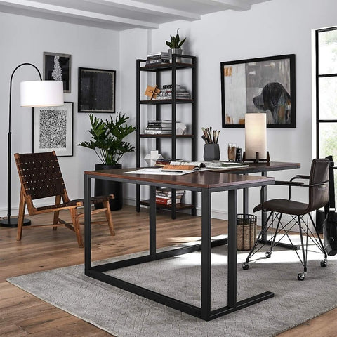 Pilsen Graphite Office Table - The Linen House