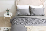 Pintuck Border Duvet Set - The Linen House