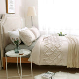 Pintuck Border Duvet Set - The Linen House