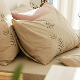 Plants Embroidery Duvet Set - The Linen House