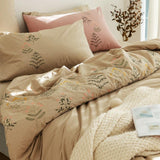 Plants Embroidery Duvet Set - The Linen House