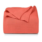 Premium Bedding Cotton Blanket (Orange) - The Linen House