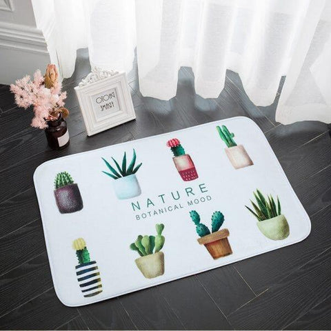 Printed Bath Mat (Nature) - The Linen House