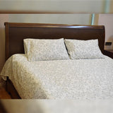 Printed Bedsheet(leaves) - The Linen House