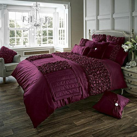 Purple Weavian Bridal Set with filling - The Linen House