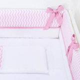 Pink Waving Baby Cot Set