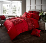 Red Weavian Bridal Set with filling - The Linen House