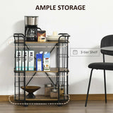 Rolling Kitchen Cart, Kitchen Storage Trolley with 3 Shelves - The Linen House
