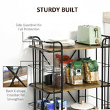 Rolling Kitchen Cart, Kitchen Storage Trolley with 3 Shelves - The Linen House