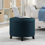 Round Storage Ottoman - The Linen House