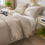 Ruched Lace Duvet Cover Set - The Linen House