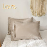Ruched Lace Duvet Cover Set - The Linen House