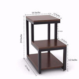 Rustic End Table 3 - Tier Side Table - The Linen House