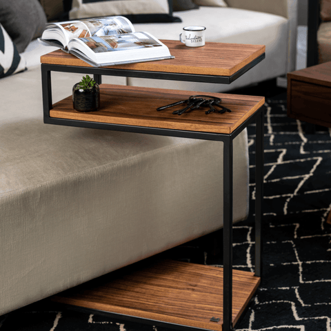 S Shaped Corner Side Table - The Linen House