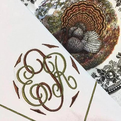 Shelby Signature Embroidered Napkin - The Linen House