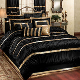 Silk Bridal Set (Black) Silk Luxury Bridal TLH Bedding King 