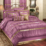 Silk Bridal Set (Light Purple) Silk Luxury Bridal TLH Bedding King 