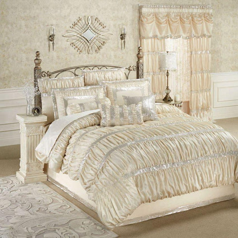 Silk Bridal Set (Pearl White) with filling - The Linen House