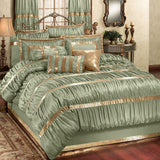 Silk Bridal Set (Sea Green) Silk Luxury Bridal TLH Bedding King 