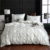 Silk Pintuck Duvet Set - The Linen House