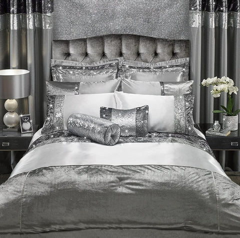 Silver Grey Bridal Set with filling - The Linen House