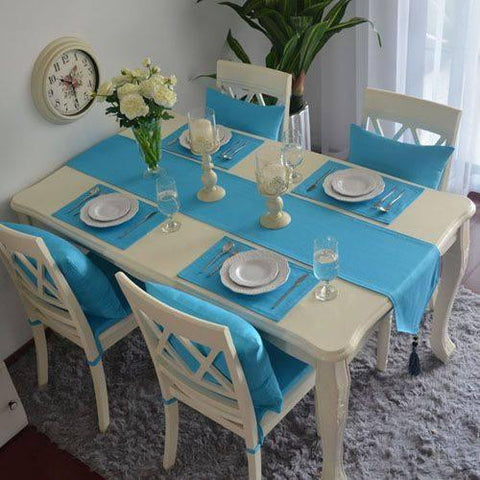 Table Runner (Blue) - The Linen House