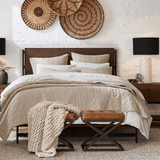 Tufted Leather Stool - The Linen House