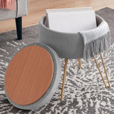Upholstered Storage Ottoman - The Linen House