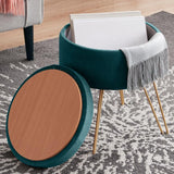 Upholstered Storage Ottoman - The Linen House