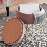 Upholstered Storage Ottoman - The Linen House