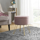 Upholstered Storage Ottoman - The Linen House