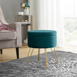 Upholstered Storage Ottoman - The Linen House